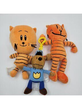 Merry Makers Dogman Lot of Plush - Dog Man Keychain, Cat Kid, Petey the Cat